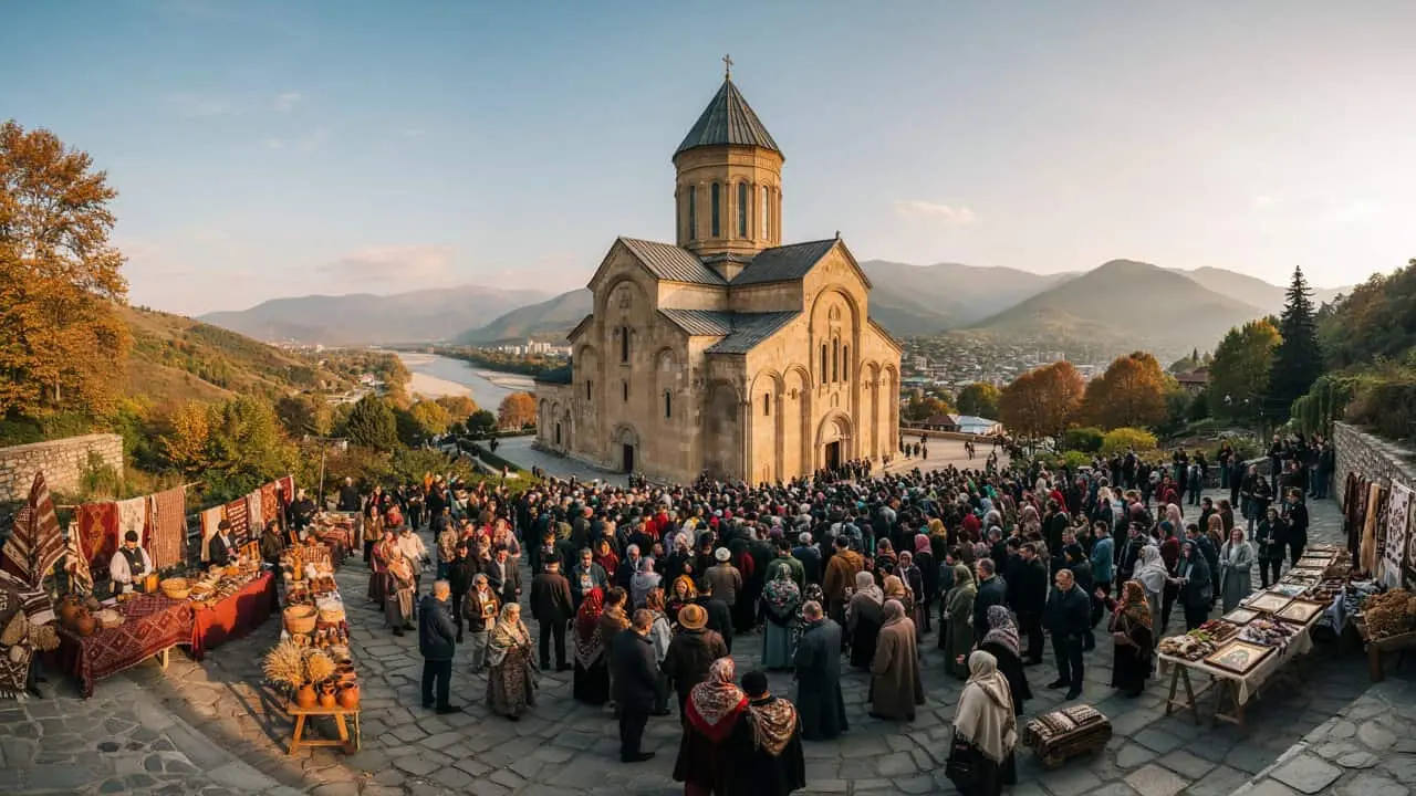 Mtskheta unește liturgia ortodoxă sacră și moștenirea de toamnă în timp ce Svetitskhovloba 2026 accelerează turismul