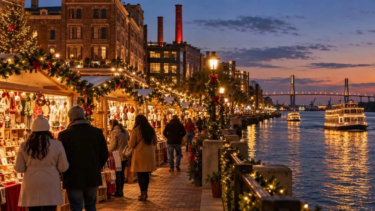 Piațele de Crăciun din Savannah transformă orașul într-o destinație festivă